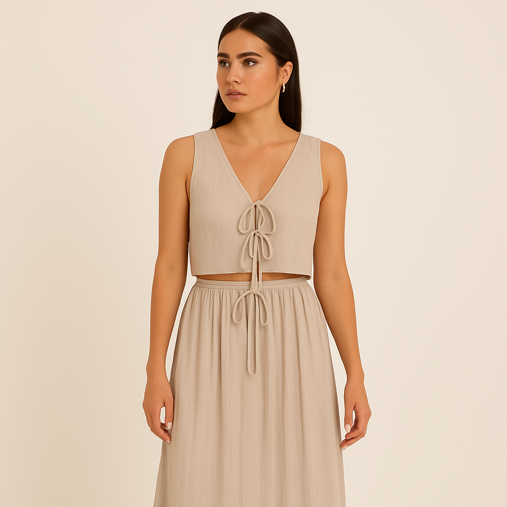 SONYA – Two-piece set with crop top & skirt
